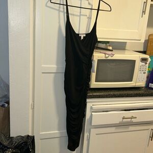 Leith black ruched front and sides NWT S